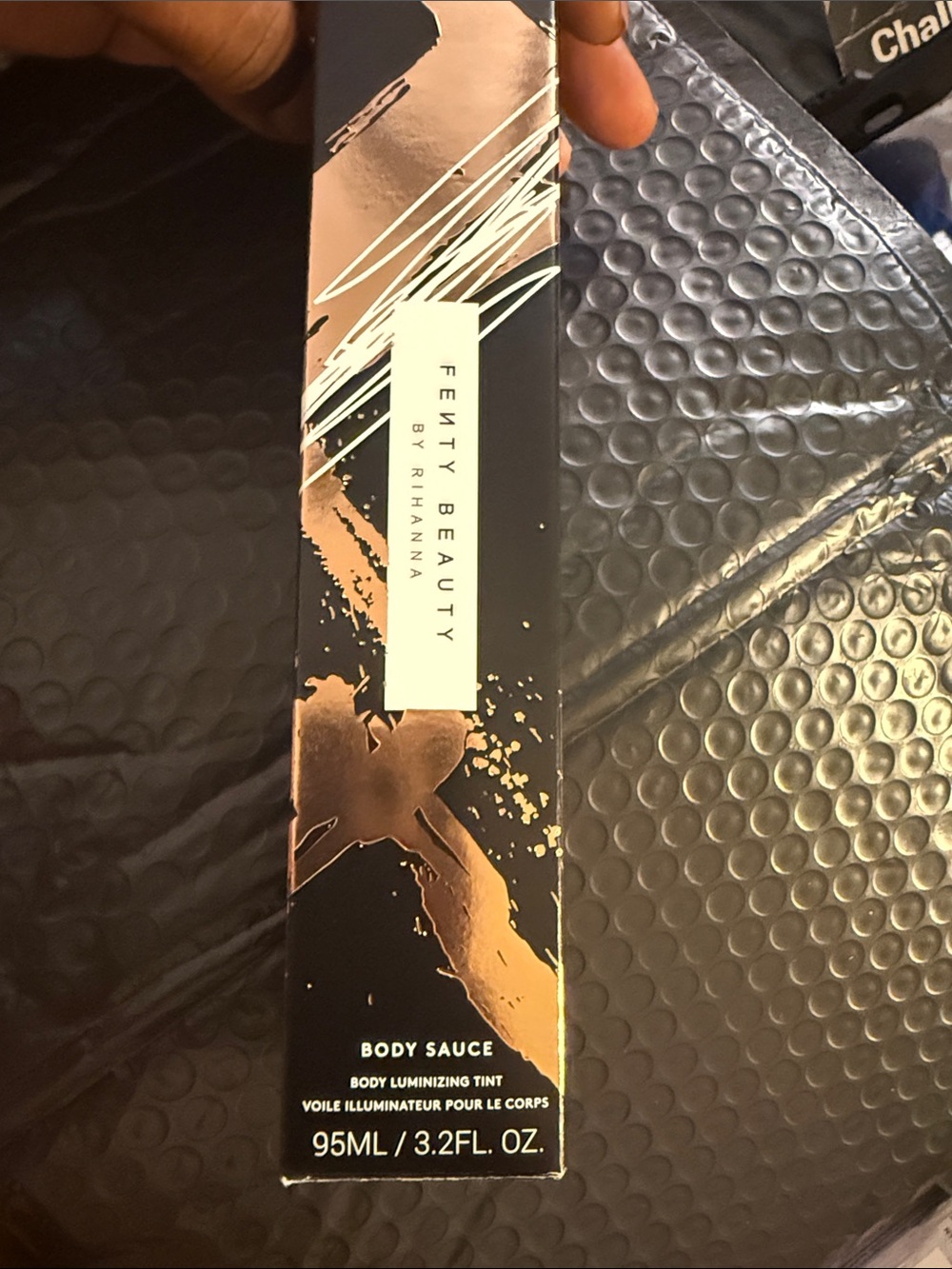 Fenty Beauty Body Sauce Body Luminizing Tint — Rose Gold/Black Packaging